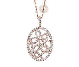 Vogue Crafts and Designs Pvt. Ltd. manufactures Rose Gold Floral Pendant at wholesale price.